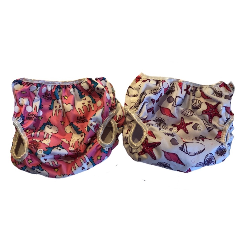 2 Alvababy Swim Diapers Baby Girls Snaps To Fit